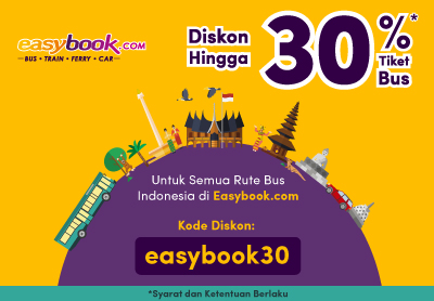 Nikmati Diskon Hingga 30% Untuk Semua Rute Tiket Bus! Nikmati Diskon Hingga 30% Untuk Semua Rute Tiket Bus!