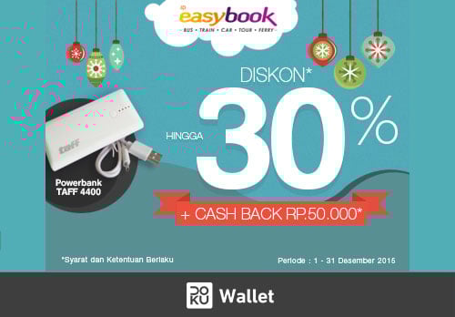 Dapatkan Potongan Harga, Cashback Sebesar Rp50.000,- & Gratis 1 Power Bank Taff Dari Dokuwallet & Easybook.com Dapatkan Potongan Harga, Cashback Sebesar Rp50.000,- & Gratis 1 Power Bank Taff Dari Dokuwallet & Easybook.com