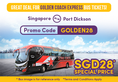 SGD28 Special for Golden Coach Express Bus Tickets!