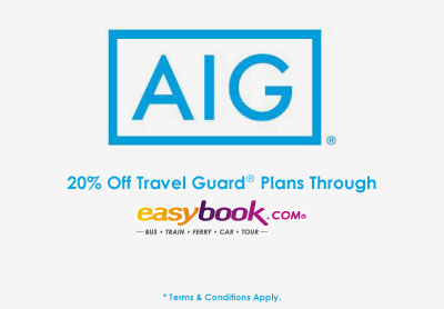 Enjoy 20% off on AIG Travel Insurance** Enjoy 20% off on AIG Travel Insurance**
