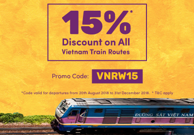 15% Discount for all train routes in Vietnam 15% Discount for all train routes in Vietnam