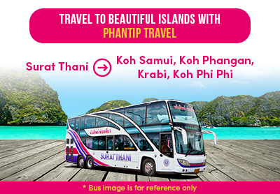 Travel from Surat Thani to Koh Samui, Koh Phangan, Krabi and Koh Phi Phi with Phantip Travel Bus Travel from Surat Thani to Koh Samui, Koh Phangan, Krabi and Koh Phi Phi with Phantip Travel Bus